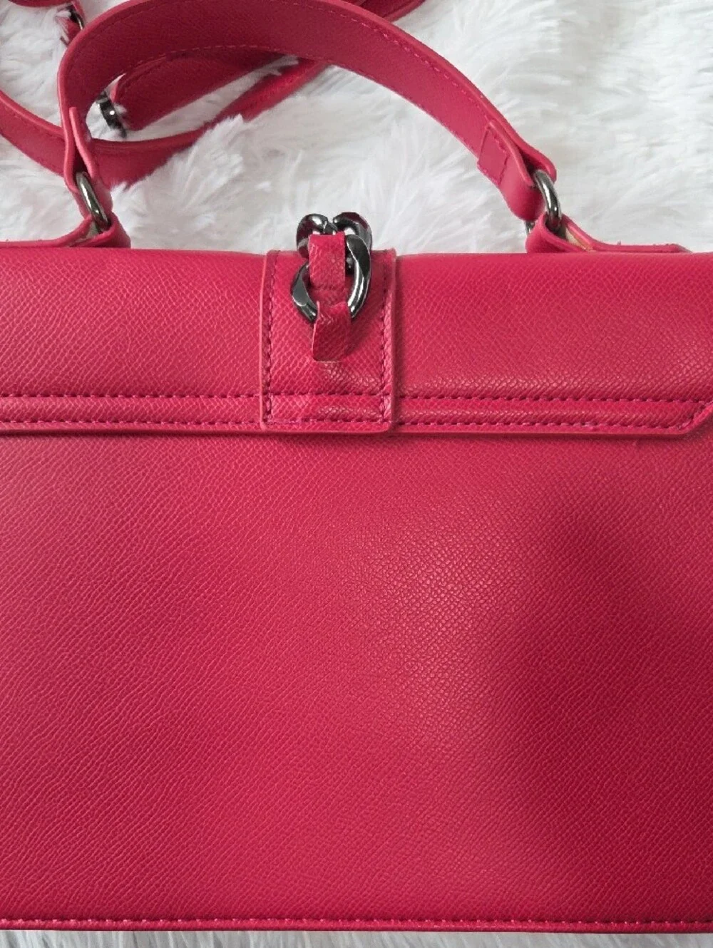NWT Badgely Mischka Red Stud-Accent Top-Handle Satchel Bag